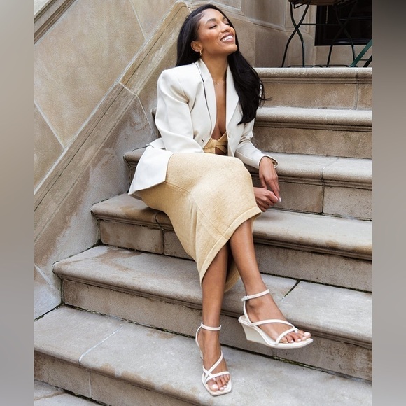 Dolce Vita Gemini Wedges - ivory leather - size 12 - Picture 2 of 16